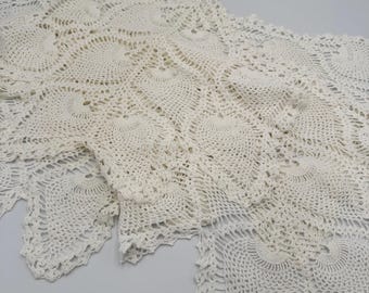 Vintage Set of 4 Doilies - Crochet - Accents for Vintage Decor - See Item Details for Measurements