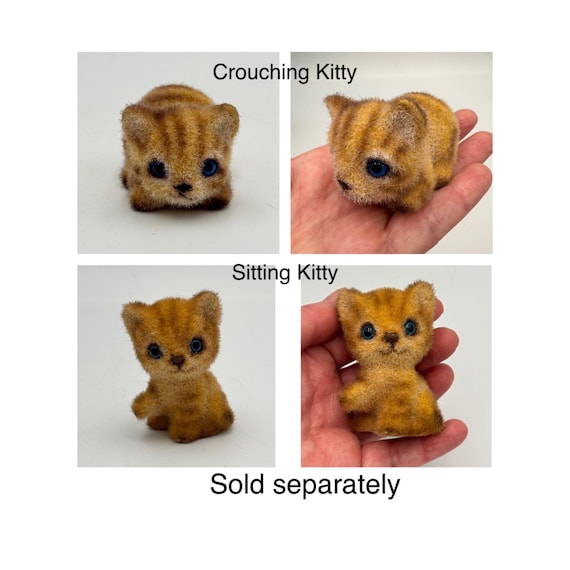 Vintage Choice of Flocked Animals - Josef Originals - Retro