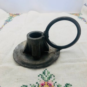 Vintage hand gesmeed staal kandelaar machineonderdelen industriële Steampunk stijl zwaar