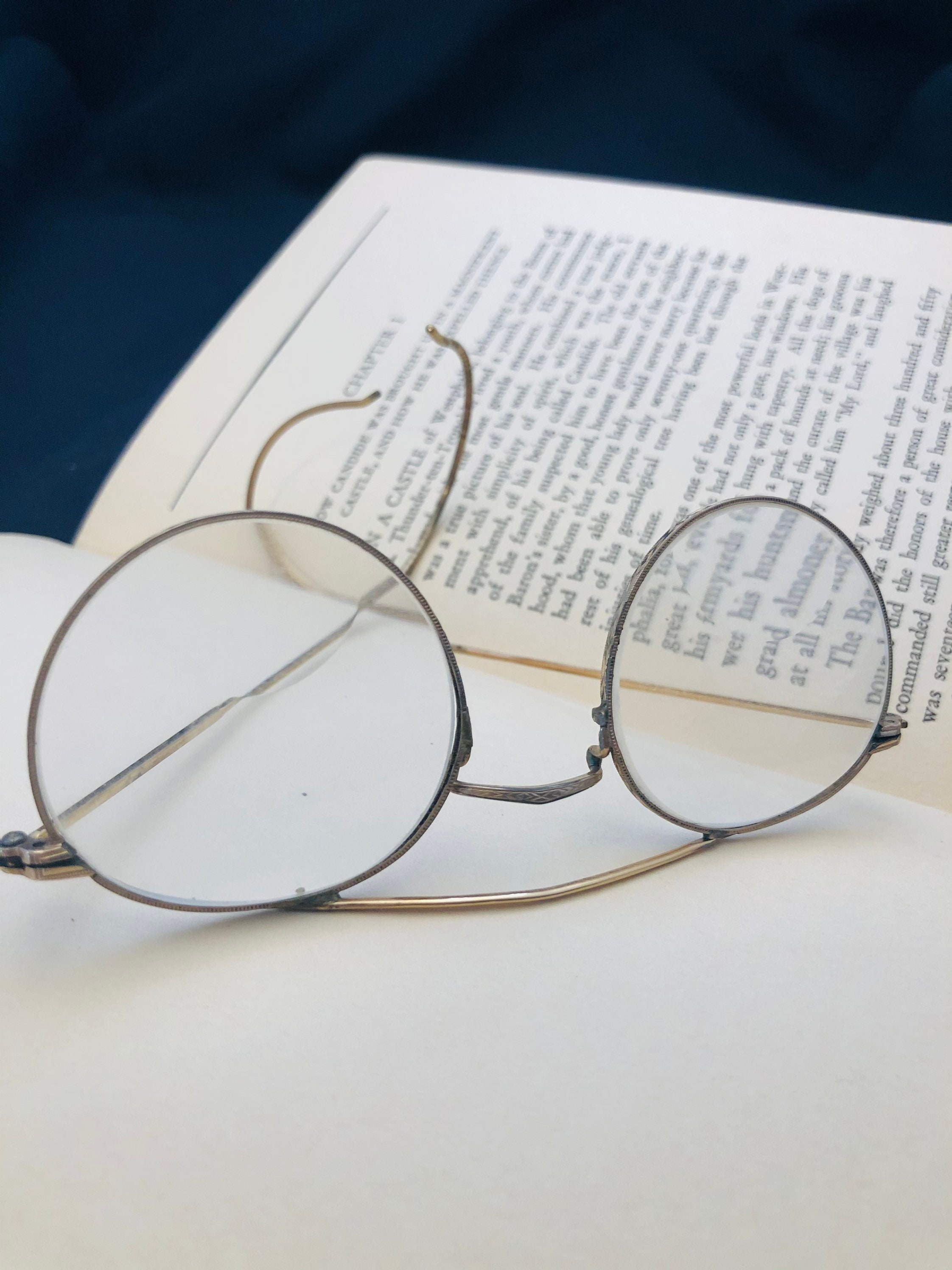 Vintage Shuron Hibo Wire Rimmed Spectacles 12K Gold Filled Vintage Shuron Hibo Wire Rimmed Spectacles 12K Gold Filled