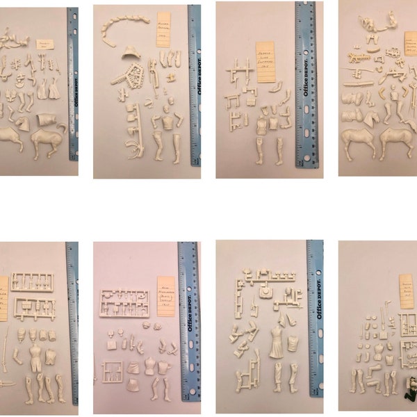 Vintage Choice of Squadron Historex (?) Miniatures Militia Kits 54mm Figurines Unpainted Unassembled Plastic Dioramas Table Games