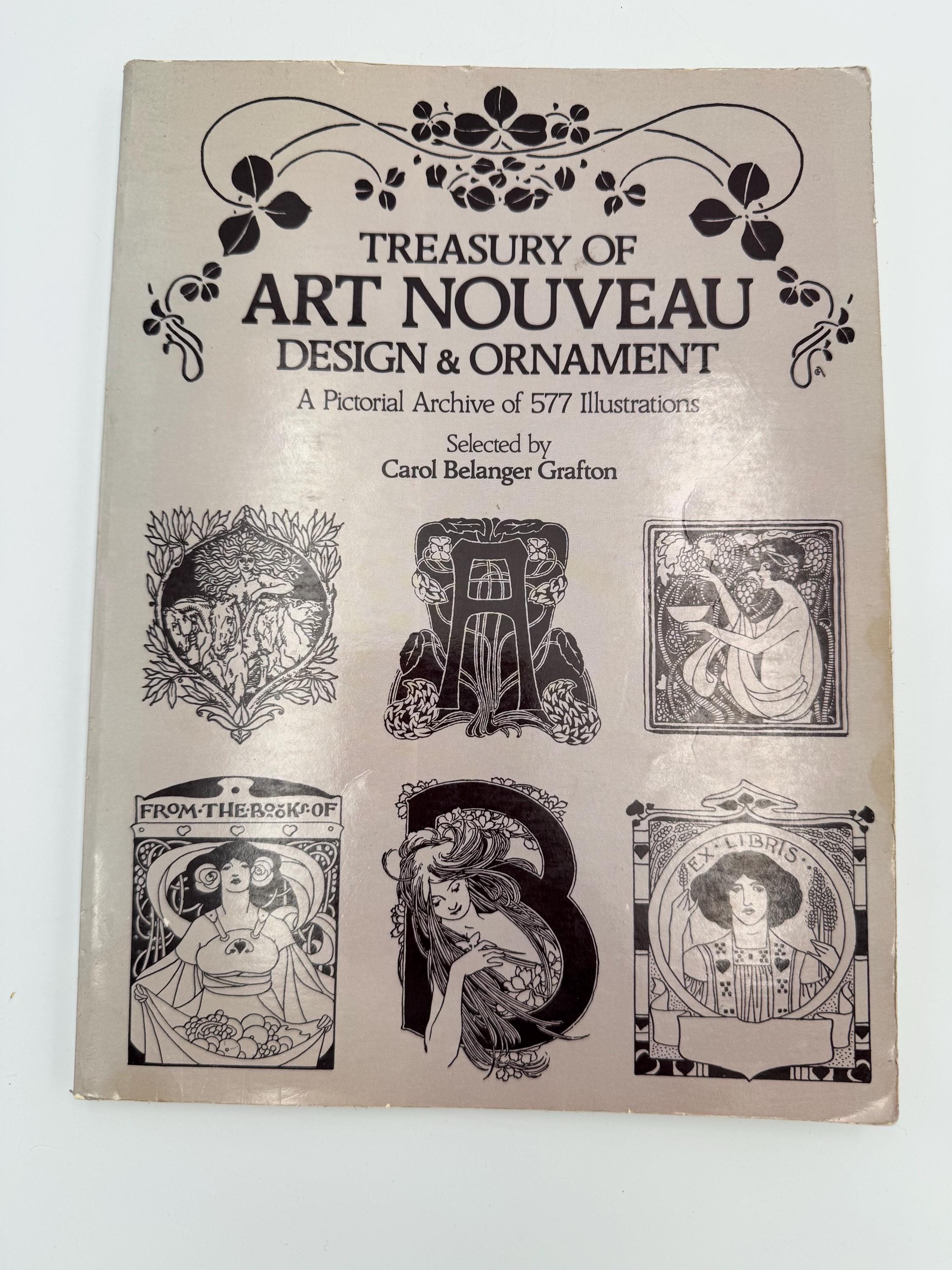 Vintage Art Nouveau Book - Dover Publications - Treasury of Art