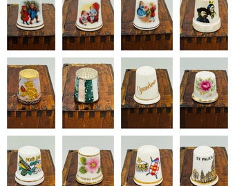 Vintage Choice of Decorative Thimbles - Variety of Styles Available - See Description for Details and Sizes