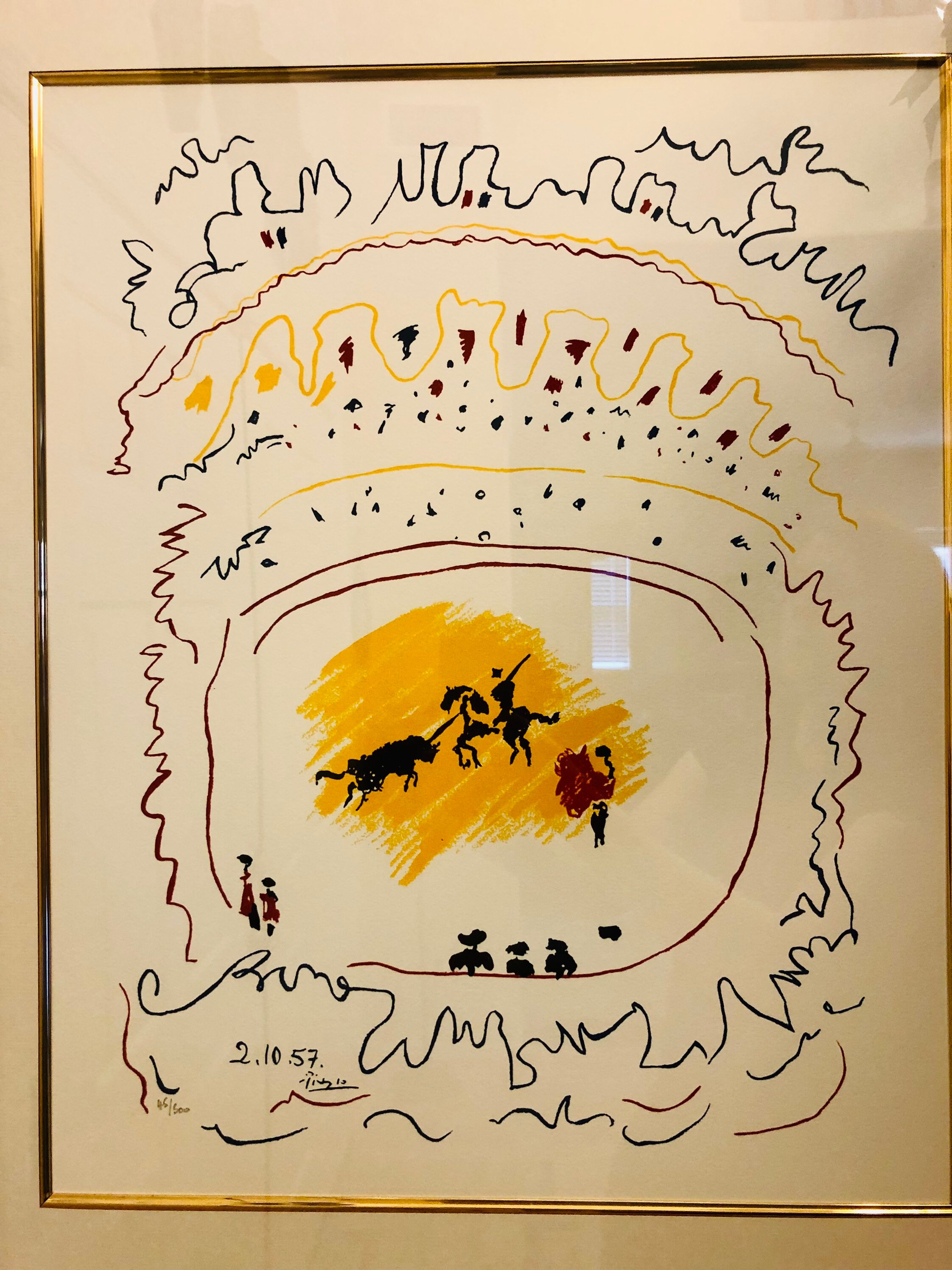 Vintage RARE Pablo Picasso Lithograph La Petite Corrida the