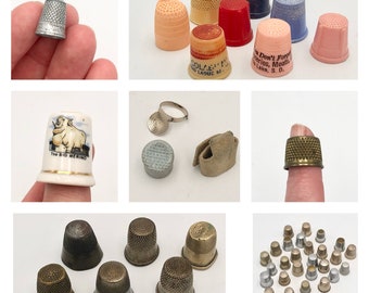 Vintage Choice of Sewing Thimbles - Variety of Styles Available