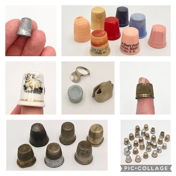 Vintage Choice of Sewing Thimbles - Variety of Styles Available