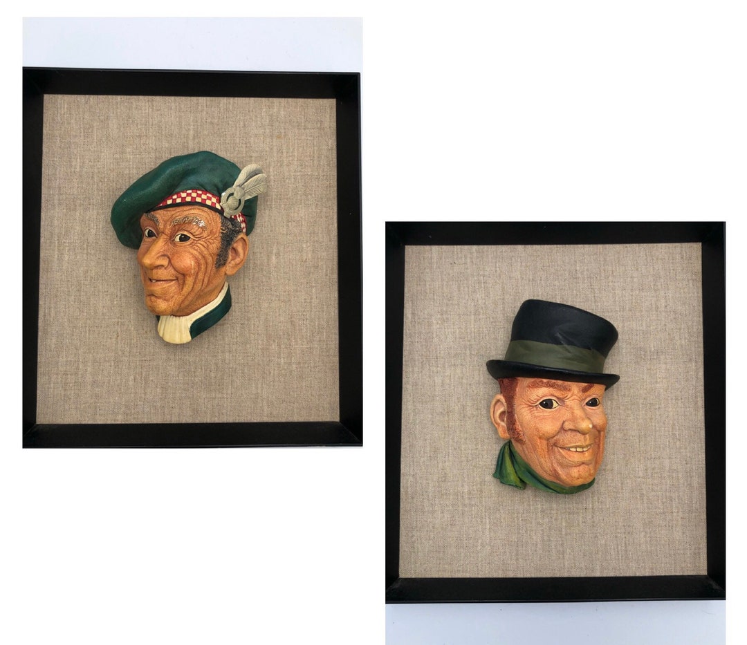 Vintage Choice of Framed Bossons Head Paddy / Jock 1st Editions 3D ...