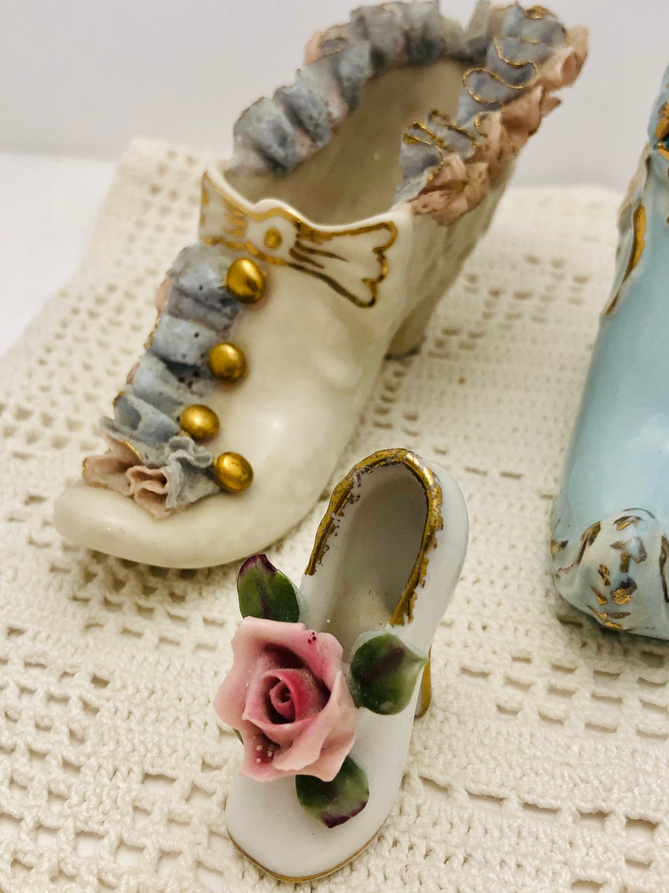 Vintage Set of Porcelain Shoes Heirlooms of Tomorrow Japan Etsy Australia
