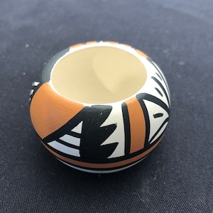 Vintage Acoma Seed Pot Sammler Handgemaltes Polychrome Signiert vom Künstler GG 1984