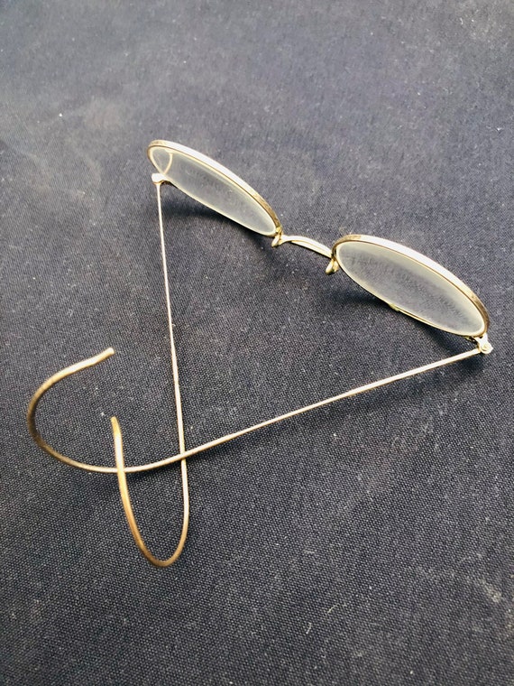 Vintage Shuron Hibo Wire Rimmed Spectacles 12K Go… - image 5