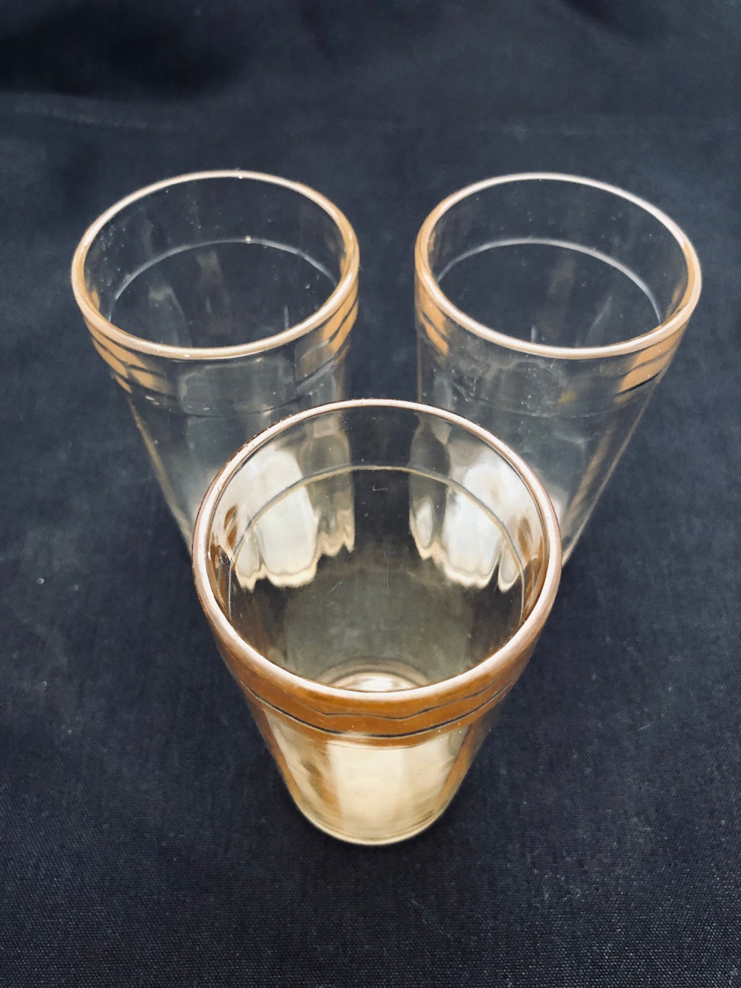 Vintage Tinted Jelly Juice Glasses Oleo Margarine Jars set of 3 Etsy