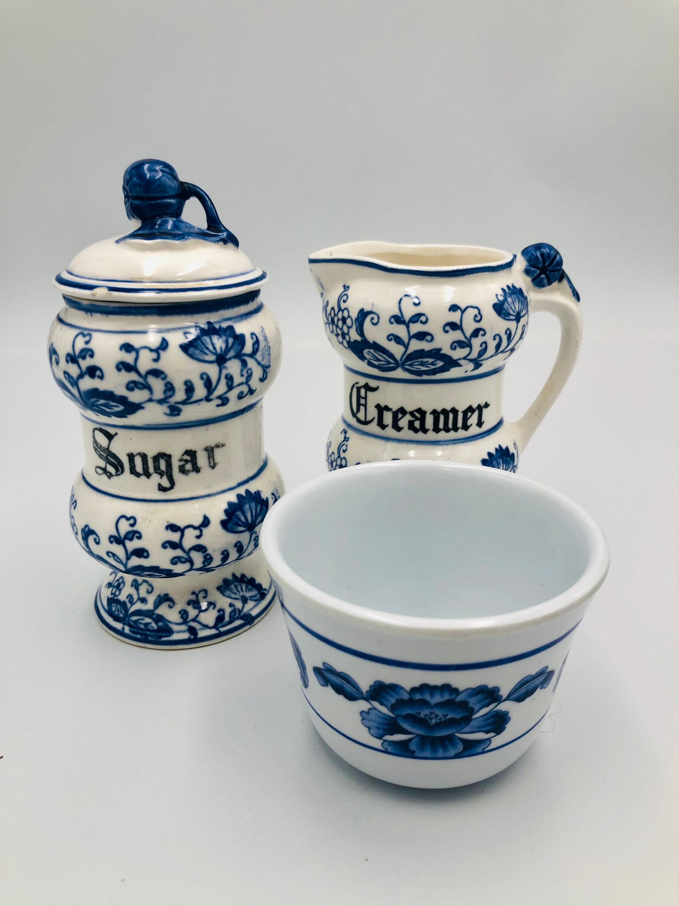 Vintage Choice of Arnart Blue Onion Pieces Spice Jars With