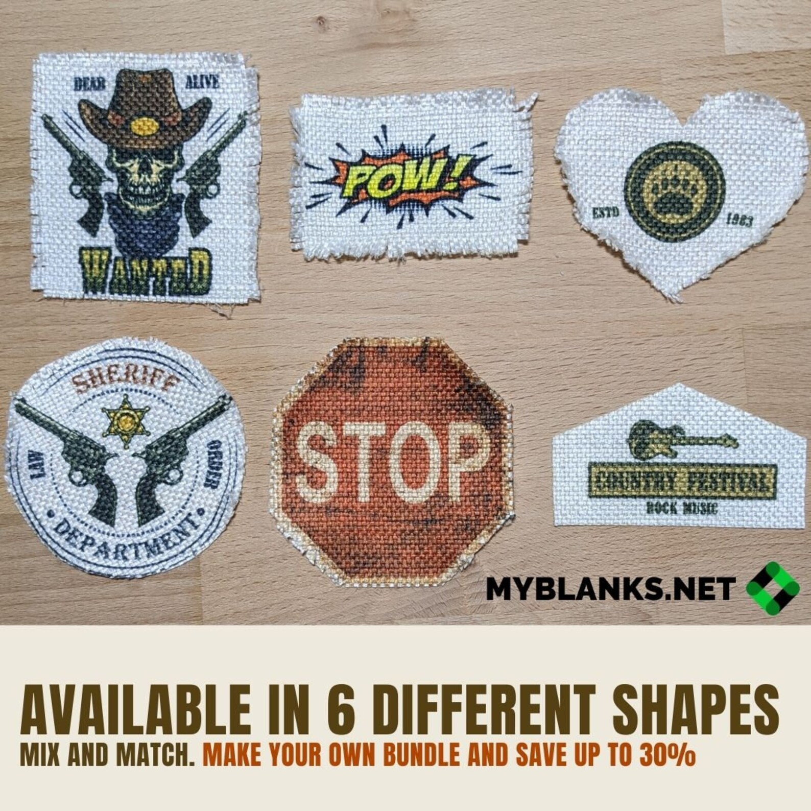 Pack of 5 Sublimation Hat Patches 3 Inch Frayable Patches Etsy