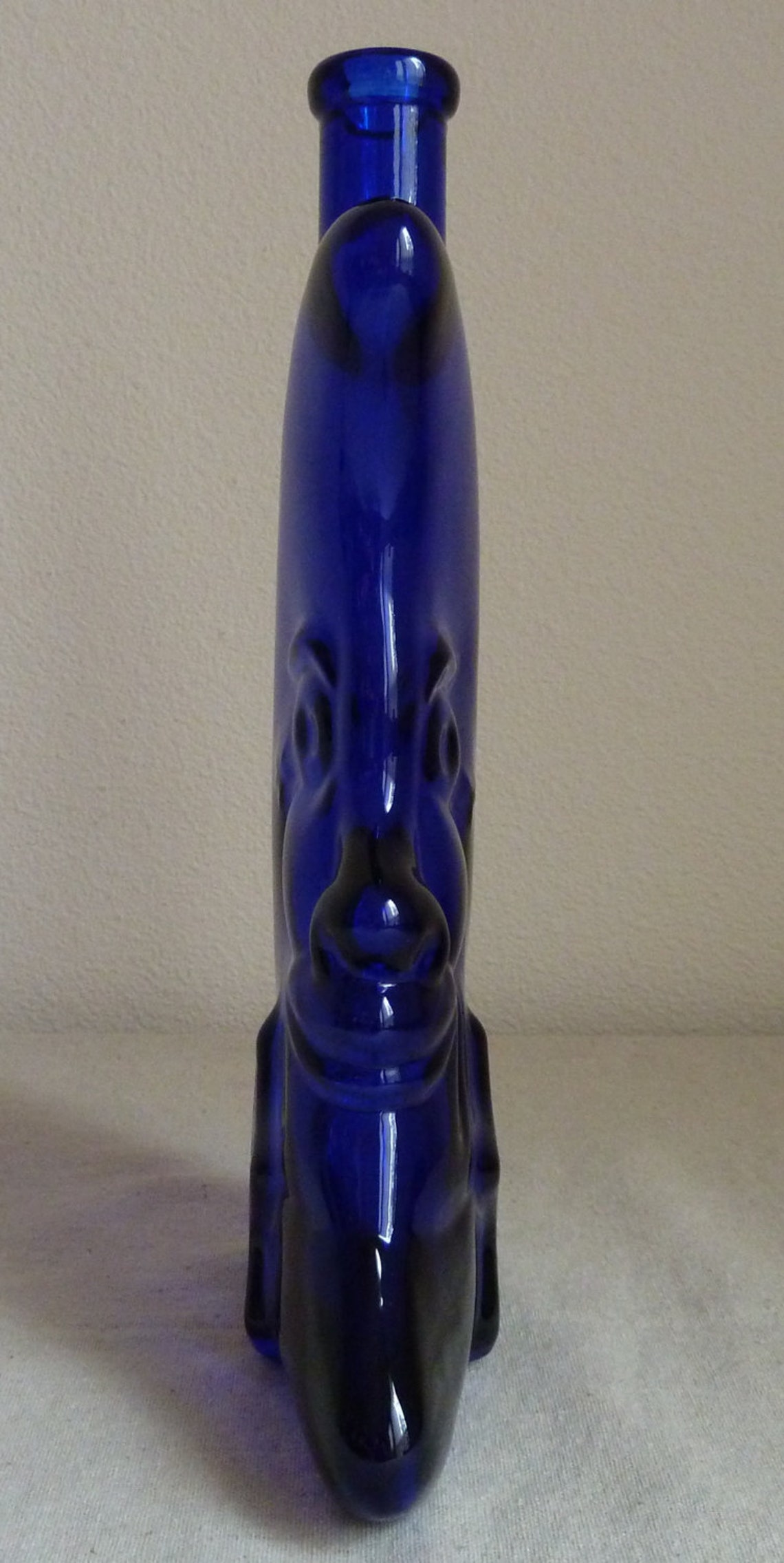 Blue Moon Glass Wine Bottle Coblat Blue Moon Cobalt Blue Glass Etsy