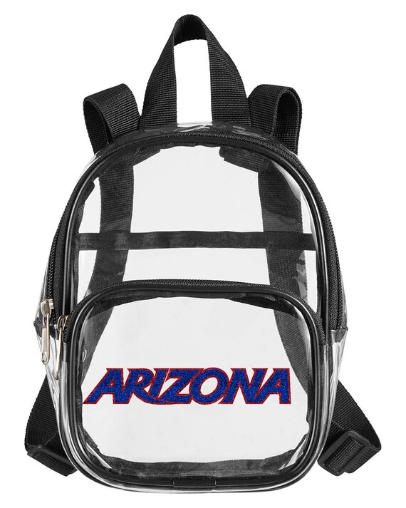 Uof A Backpack /university of Arizona Stadium /uofa Mini Clear Etsy