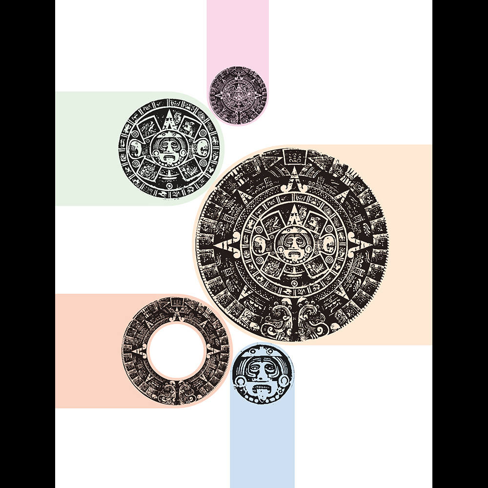 AZTEC CALENDAR POSTER Printable Set Art Set Prints Art | Etsy