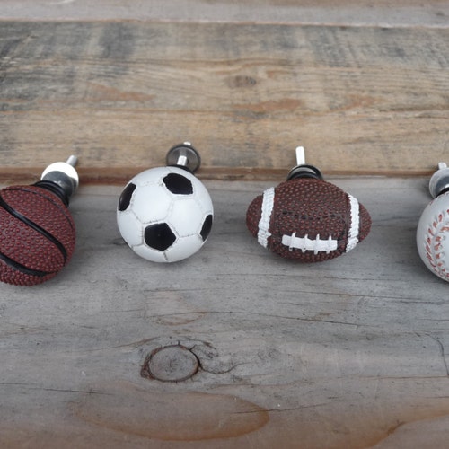 BOUTON DE SPORT - Baseball - Poignée de tiroir de meuble - Boutons déco pour chambre de garçon