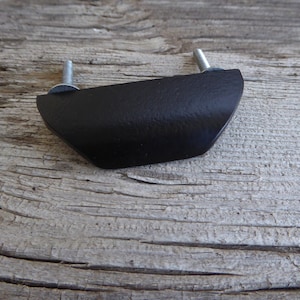 Modern Flat Black Metal File Clip Handle Drawer Pull Knob Urban Sleek Industrial  DIY Project Hardware