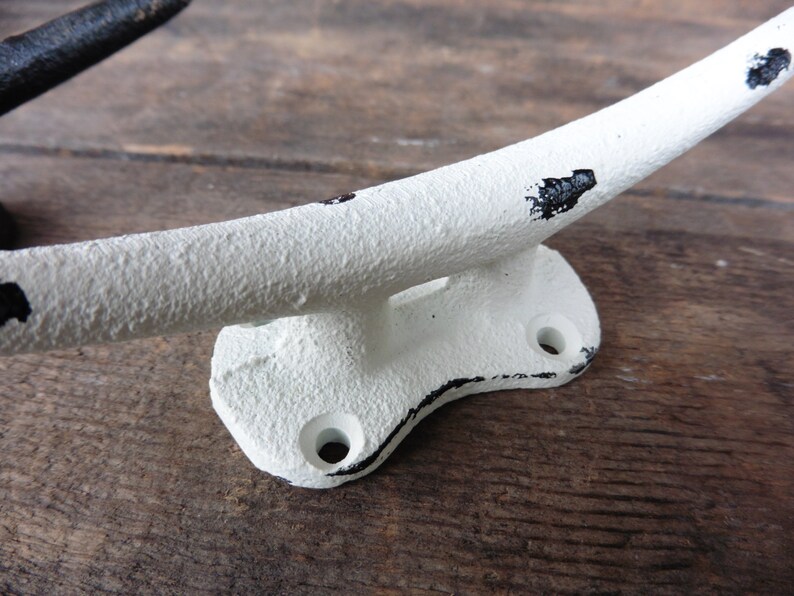 Black or White DOCK CLEAT Nautical Towel Rack Beach House Boat Etsy