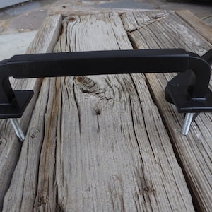 Sleek Black Large Metal Handle Drawer Pull  Barn Door Urban Modern Sleek Urban Industrial DIY Hardware  Project