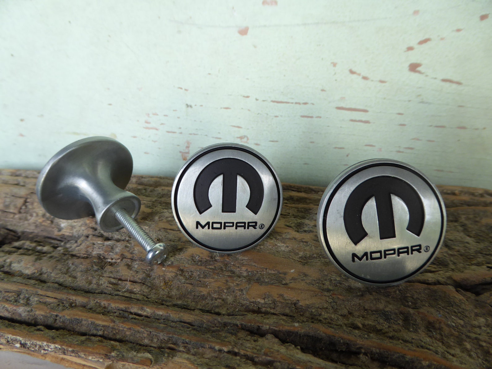 MOPAR Parts & Service Logo Metal Drawer Pull Knob Automotive Etsy