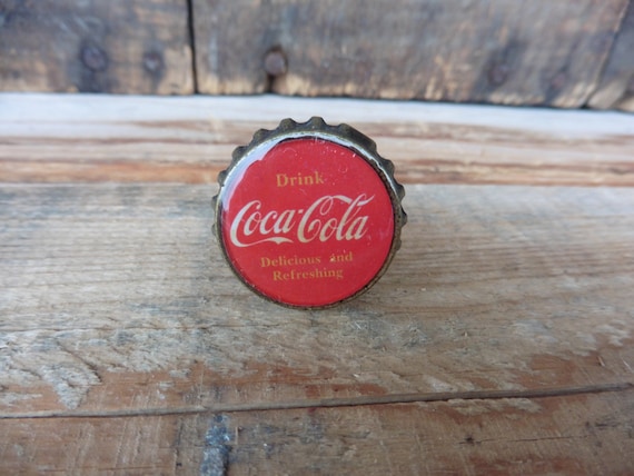 Drink Coca Cola Bottle Cap Knobs Red Dresser Drawer Coke Etsy