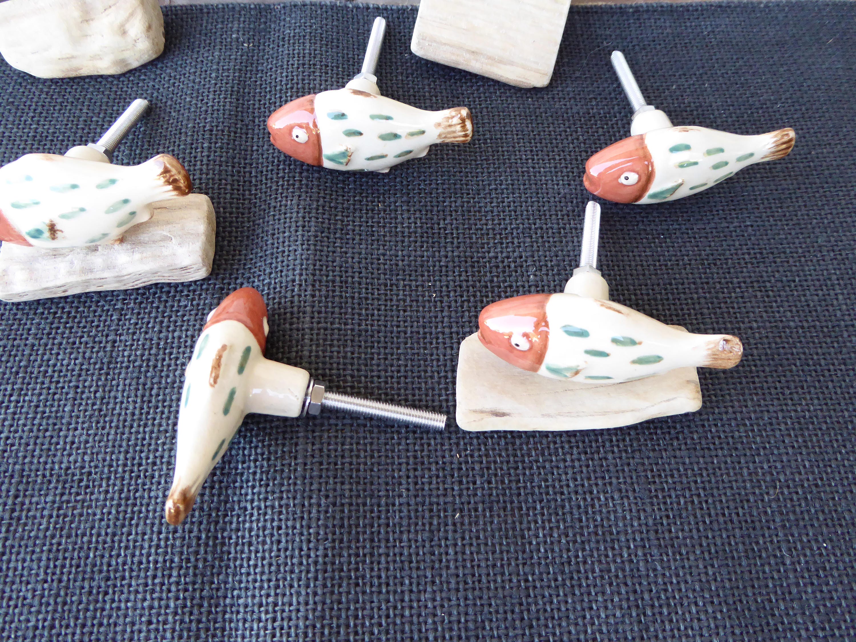 Ceramic FISH Knob bass Perch Trout Decorative Dresser Drawer Etsy Canada