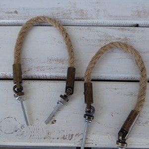 Rope Jute Metal HANDLE Drawer Pull ~ Decor Handle Nautical Western Rope ...