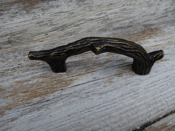 Tree Branch Twig Bronze Metal HANDLE Drawer Pull ~ Rustic Cabin Outdoors Nature Metal Pull Cottage Charm