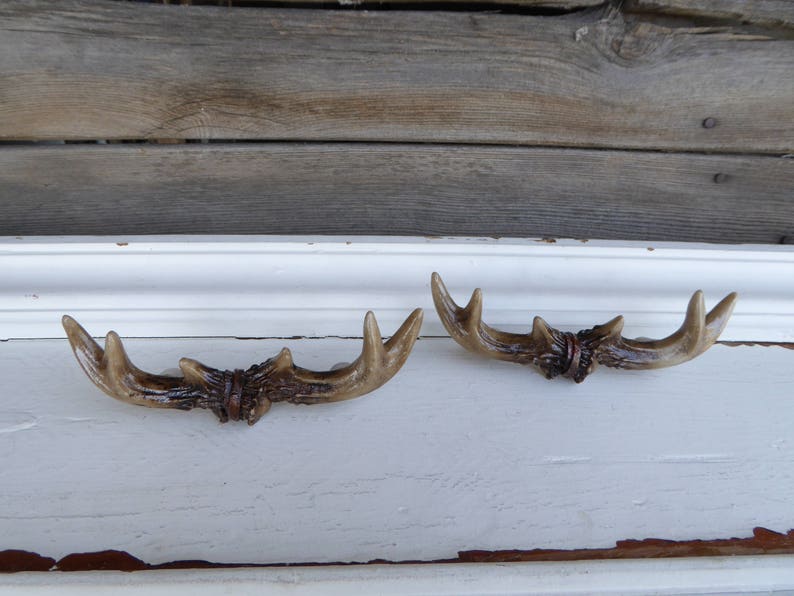 Deer Elk ANTLERS ANTLER Handle Drawer Pull Knob Etsy