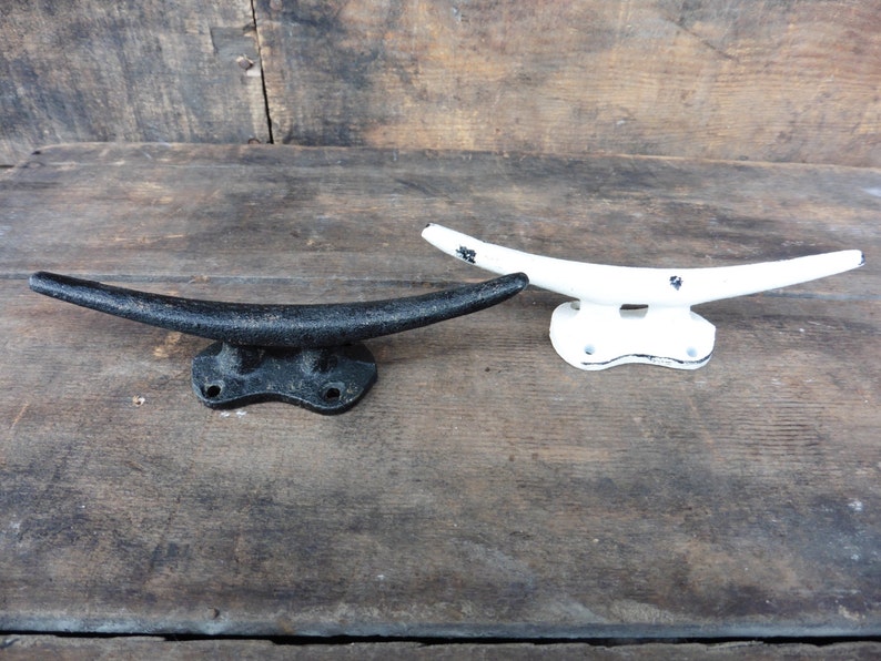 Black or White DOCK CLEAT Nautical Towel Rack Beach House Boat Etsy