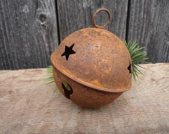 Rustic Tin BELL ORNAMENT Garland Wreath DIY Crafts ~ Rusty Metal - Decorations Ornaments ~ Christmas ~ Holidays