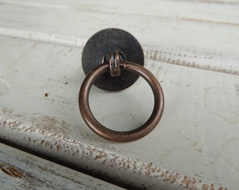 Antique Bronze Metal Simple Modern Ring Pull Contemporary Knob Drawer Pull Hardware DIY Project
