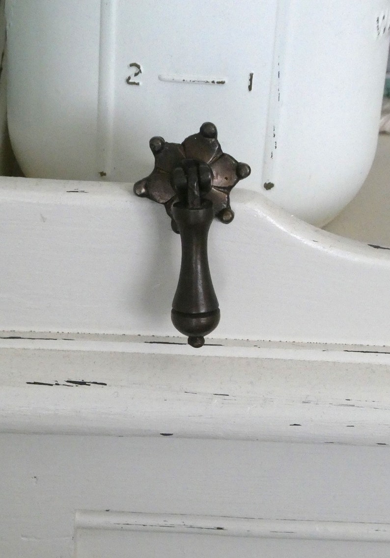 Antique Brass Tear Drop Teardrop Drawer Pull Knob Vintage Etsy