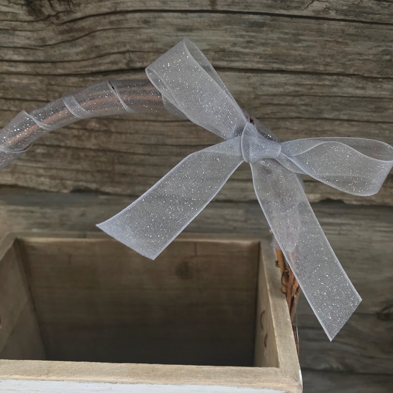 Here Comes the Bride Wood Petals Basket Flower Girl Ring ...