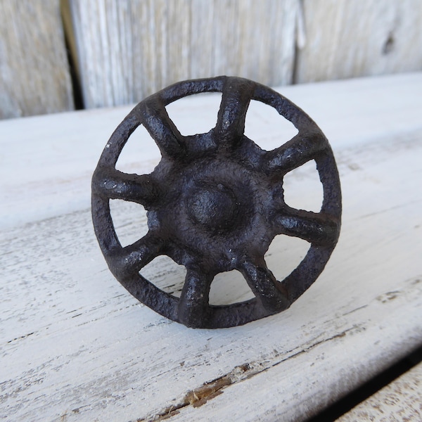 Vintage Style Water Faucet Knob ~ Rustic Cast Iron Drawer Pull ~ Decorative Urban Farmhouse Industrial