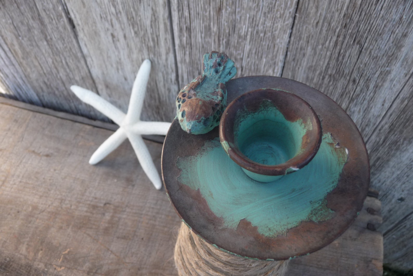 Rustic Metal Bird Bottle Stopper Candle Holder Farmhouse Etsy