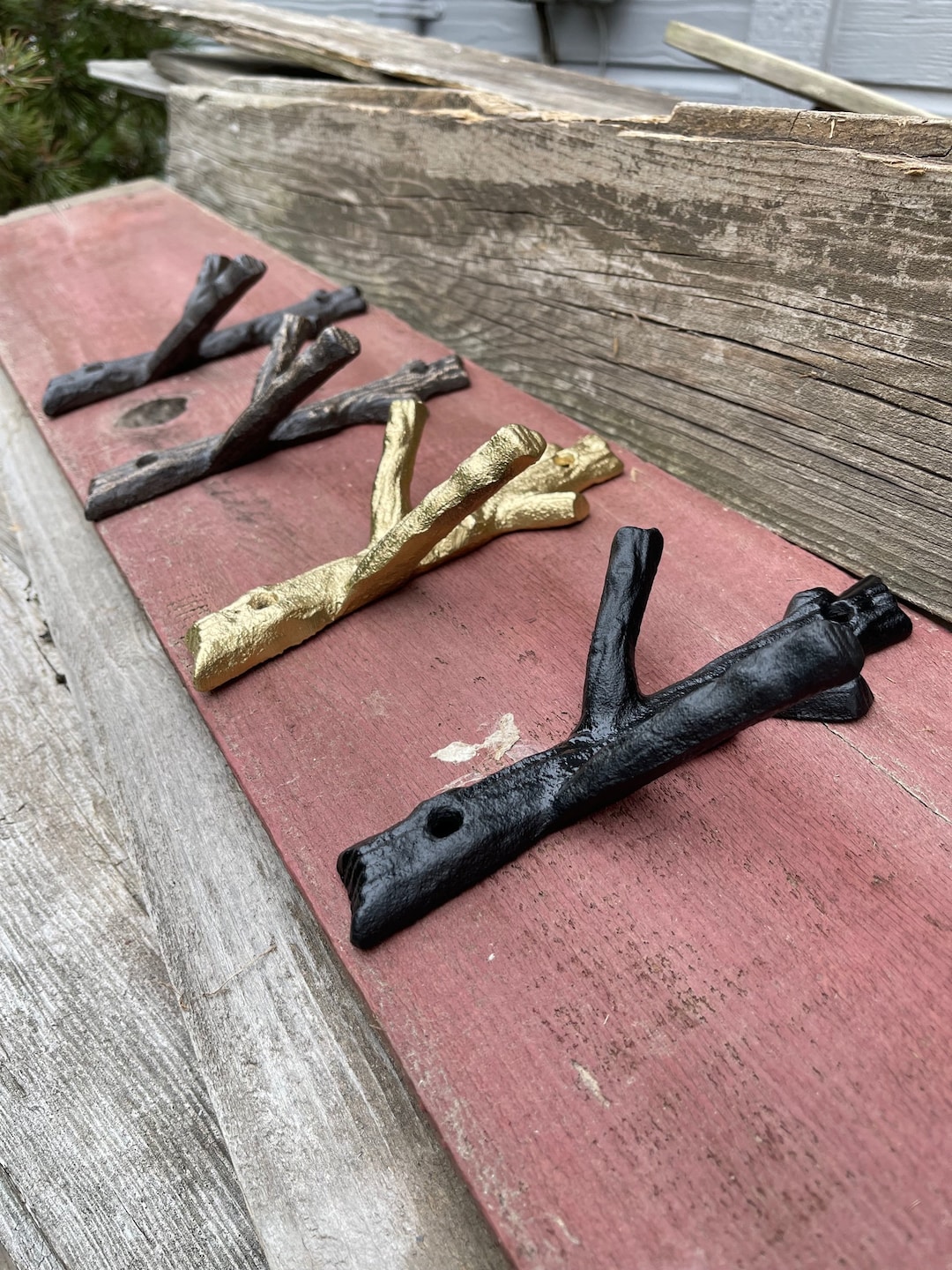 Cast iron branch wall hook discount