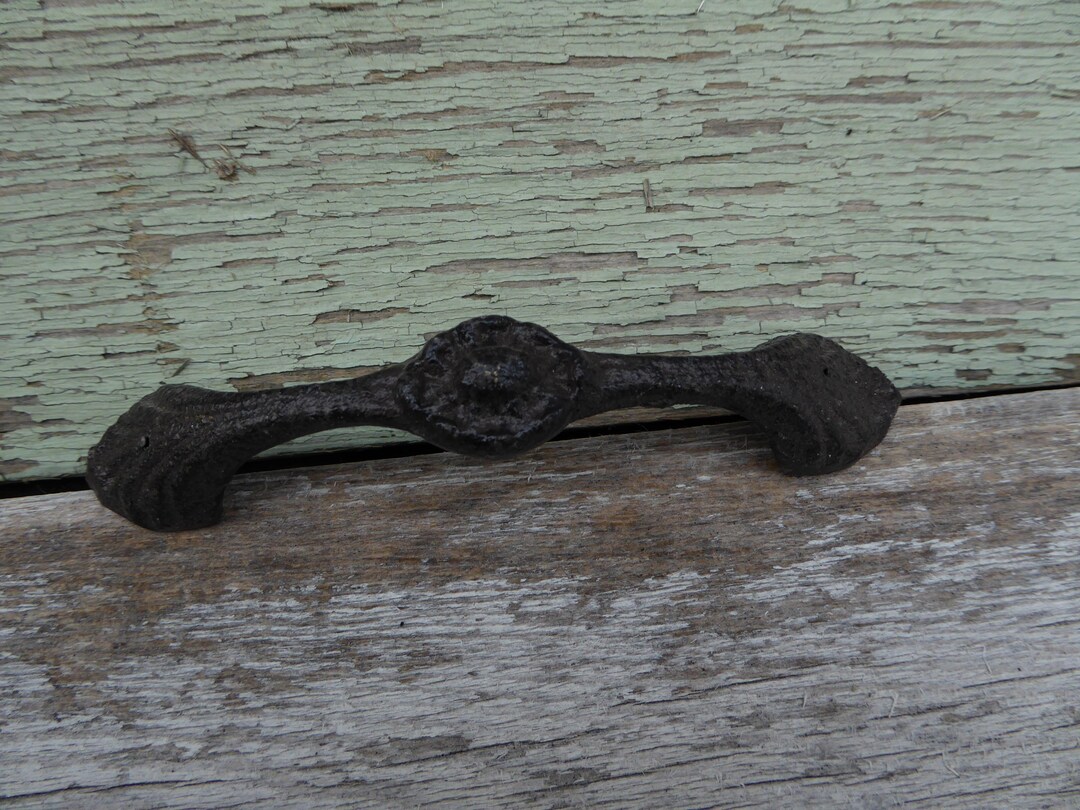 Rustic Pull Handle Cast Iron Rustic Ornate Handle Pull Cottage Farmhouse DIY Hardware - Etsy