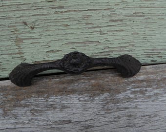 Cast Iron Rustic Ornate Handle Pull Cottage Farmhouse DIY Hardware