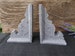 Set of Ornate CORBELS Distressed Gray or Creamy White Decorative Shelf Bookends Architecture Finials Fixer Upper Farmhouse Home Decor 