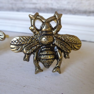 May include: Gold bee-shaped drawer pull with detailed wings and legs.