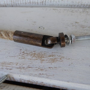 Rope Jute Metal HANDLE Drawer Pull ~ Decor Handle Nautical Western Rope ...