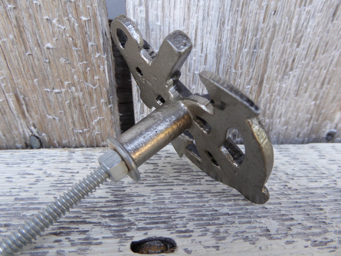 Ship Boat ANCHOR Knob Antique Silver Pewter Decorative Etsy