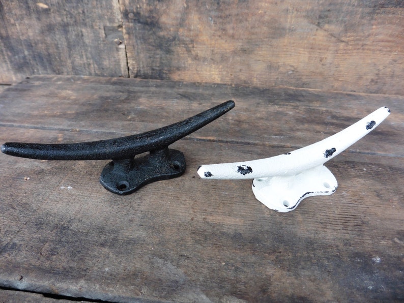 Black or White DOCK CLEAT Nautical Towel Rack Beach House Boat Etsy