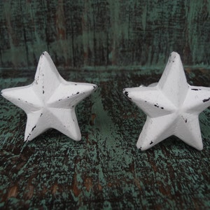 Rustic Western STAR Knobs Distressed White or Antique Bronze Drawer Pulls Patriotic Cabinet Shabby Chic Home Decor image 5