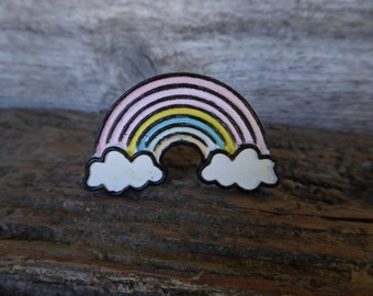 Rainbow and Cloud Knob Cabinet Drawer Pull - Fairy Tale Dreamy Girl Home Room Decor SheShed