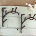 Set of 2 TREE BRANCH Brackets - Cast Iron Metal Shelf Brackets - Rustic Nature Cabin Outdoors - Wall - Corner Trims 