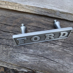 FORD Handle - Metal Brushed Nickel Drawer Pull Block Letters - Auto Car ...