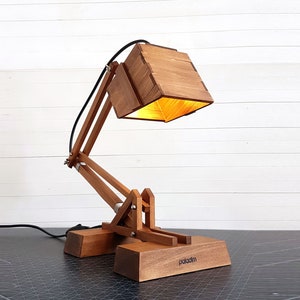 Steampunk Lamp, Industrial Desk Lamp, Industrial Style, Wooden Lamp, Bedside Lamp, Art Lamp, Reading Lamp, Rustic Home Decor, Office Lamp image 9